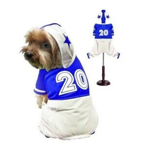 PAMPET / Puppe Love Dog Costume, Football Player, Blue SZ 4